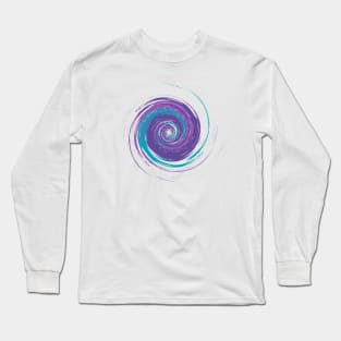 Colorful swirl in purple and blue color Long Sleeve T-Shirt